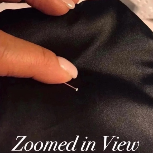 Teeny Tiny Sterling Silver Nose Stud - Picture 2 of 3